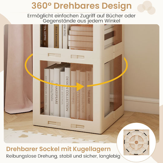 Corner Bookcase White 36.5x36x141.5cm