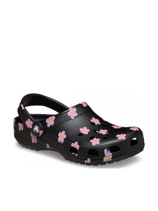 Crocs Classic Γυναικεία Σαμπό Μαύρα