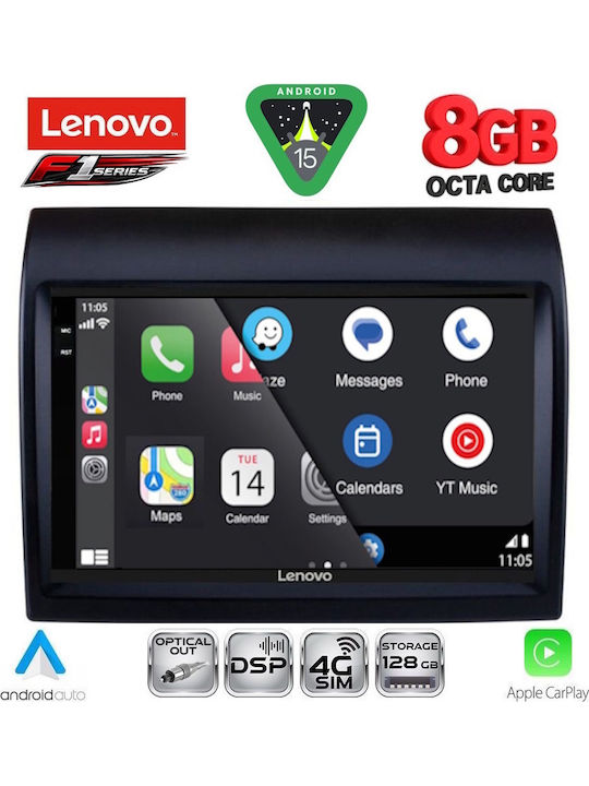 Lenovo Автомобилна Аудио Система (Блутут/USB/WiFi/GPS/Apple-Carplay/Android-Auto) с Тъчскрийн 9"