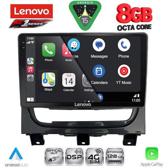 Lenovo Car Audio System for Fiat Strada 2012-2020 (Bluetooth/USB/WiFi/GPS/Apple-Carplay/Android-Auto) with Touch Screen 9"