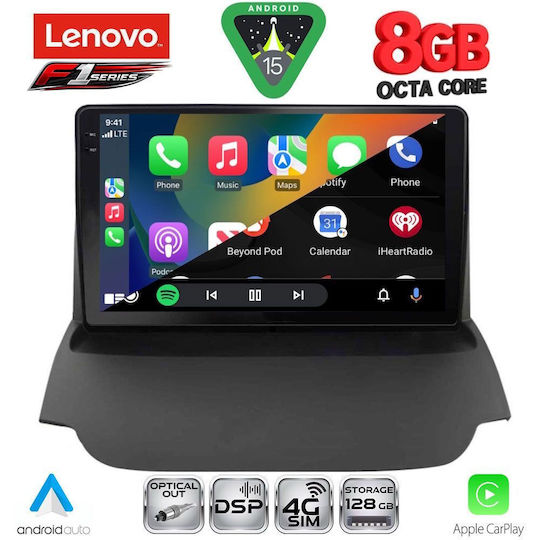 Lenovo Car Audio System for Ford EcoSport 2012-2018 (Bluetooth/USB/WiFi/GPS/Apple-Carplay/Android-Auto) with Touch Screen 9"
