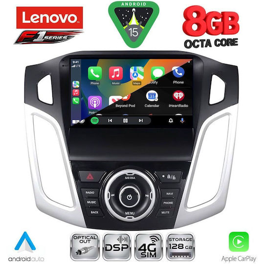Lenovo Car Audio System for Ford Focus 2011-2018 (Bluetooth/USB/WiFi/GPS/Apple-Carplay/Android-Auto) with Touch Screen 9"