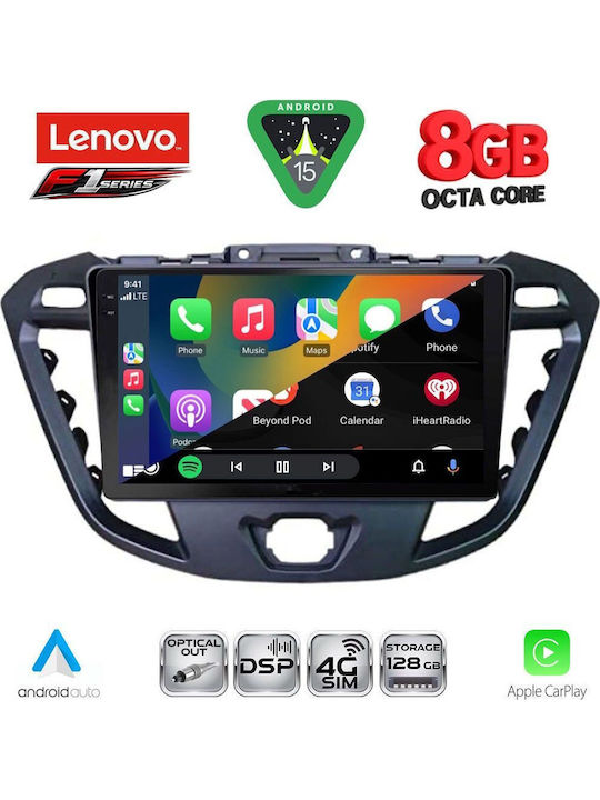 Lenovo Car Audio System for Ford Transit Custom / Tourneo Custom 2013-2019 (Bluetooth/USB/WiFi/GPS/Apple-Carplay/Android-Auto) with Touch Screen 9"