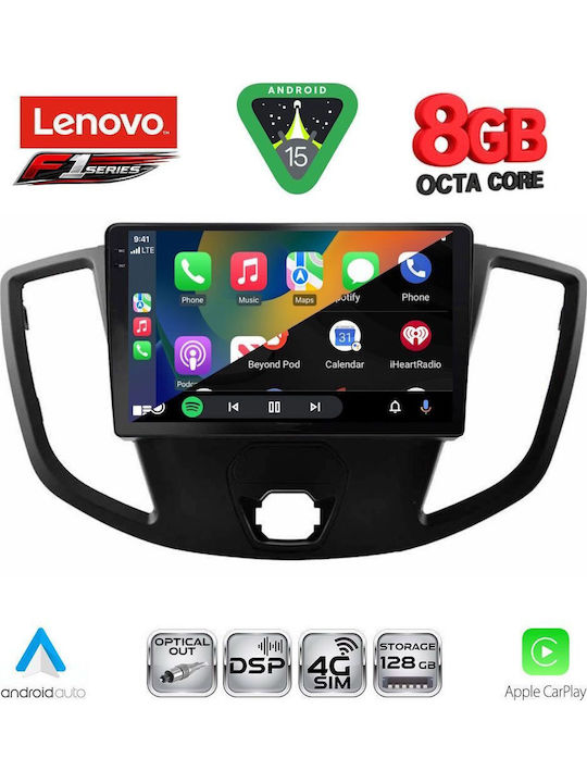Lenovo Car Audio System for Ford Transit 2014-2020 (Bluetooth/USB/WiFi/GPS/Apple-Carplay/Android-Auto) with Touch Screen 9"