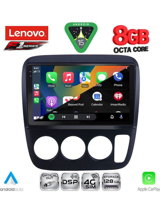 Lenovo Car Audio System for Honda CR-V 1996-2006 with A/C (Bluetooth/USB/WiFi/GPS/Apple-Carplay/Android-Auto) with Touch Screen 9"