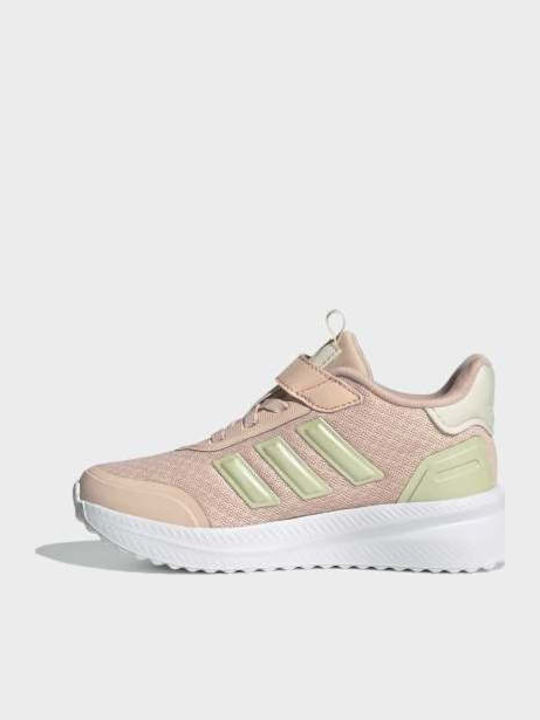 Kids Sports Shoes Running with Hoop & Loop Closure Pink