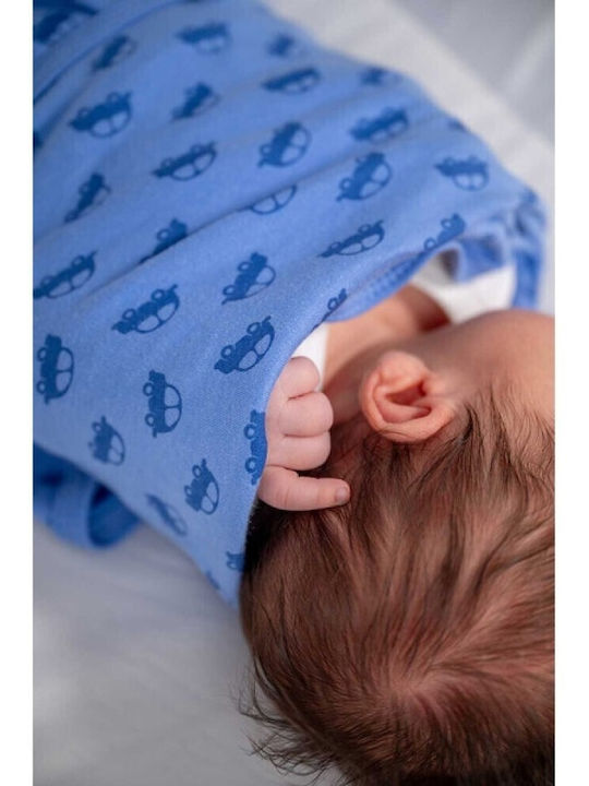 Babybliss Sleeping Bag Swaddle Blanket Blisssnug Blue Cars Blue Set of 2 Pieces