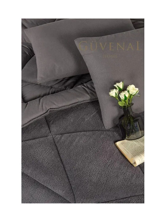 Luxury Single Double Sided Duvet with Pillowcase Dark Gray 100x200cm
