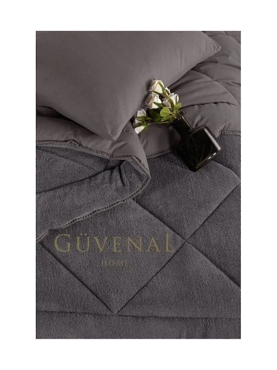 Luxury Single Double Sided Duvet with Pillowcase Dark Gray 100x200cm