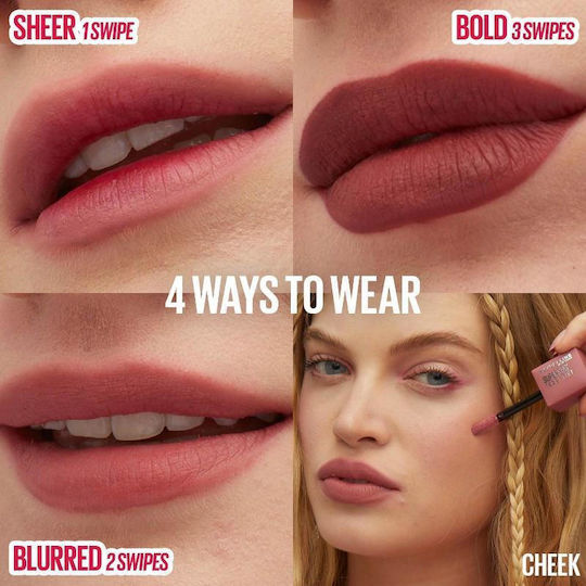 Maybelline Super Stay Teddy Tint Lippenstift Matt 90 Ribbon Tied 5ml