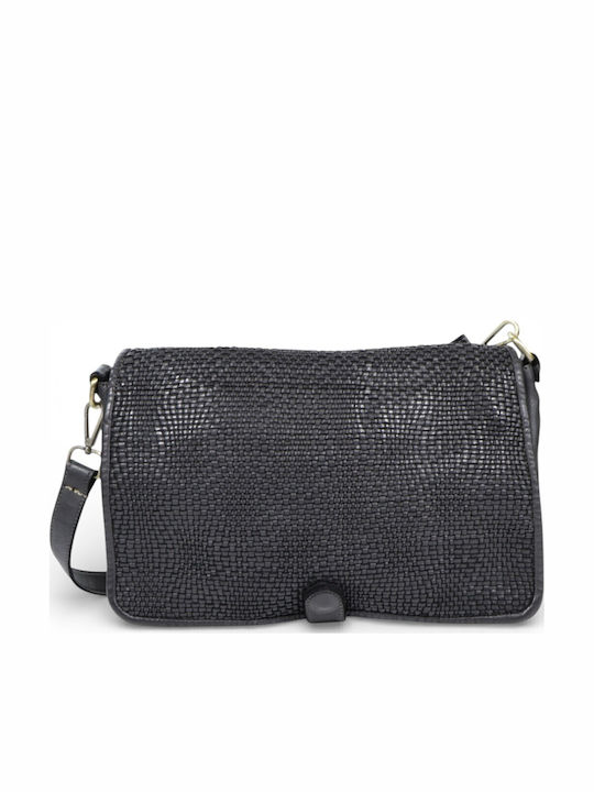 Black Leather Women's Flap Bag