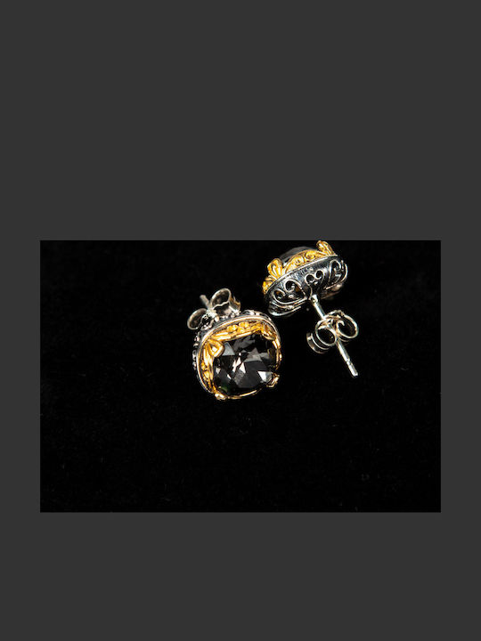 Earrings made of Silver Gold Plated with Stones