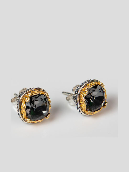 Earrings made of Silver Gold Plated with Stones