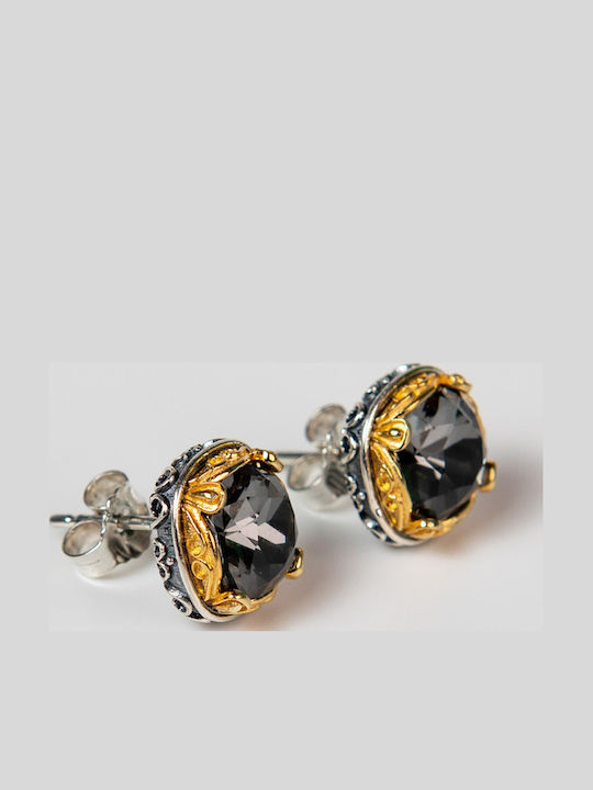 Earrings made of Silver Gold Plated with Stones