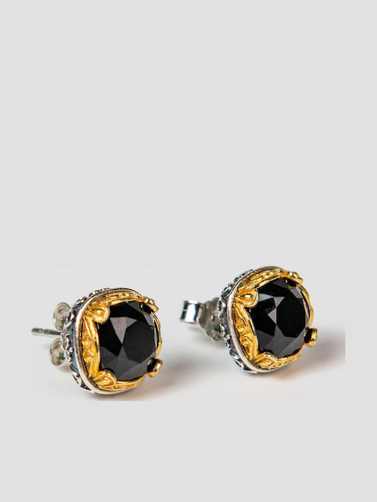 Earrings made of Silver Gold Plated with Stones
