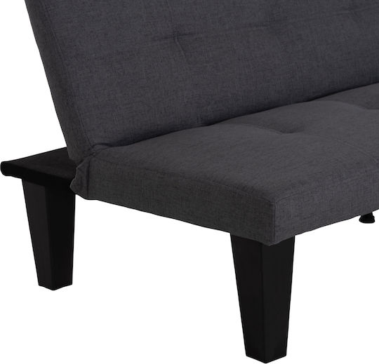 Koro Doppelsitzer Sofa Bett Künstliches Leder Graues 165x75x64cm