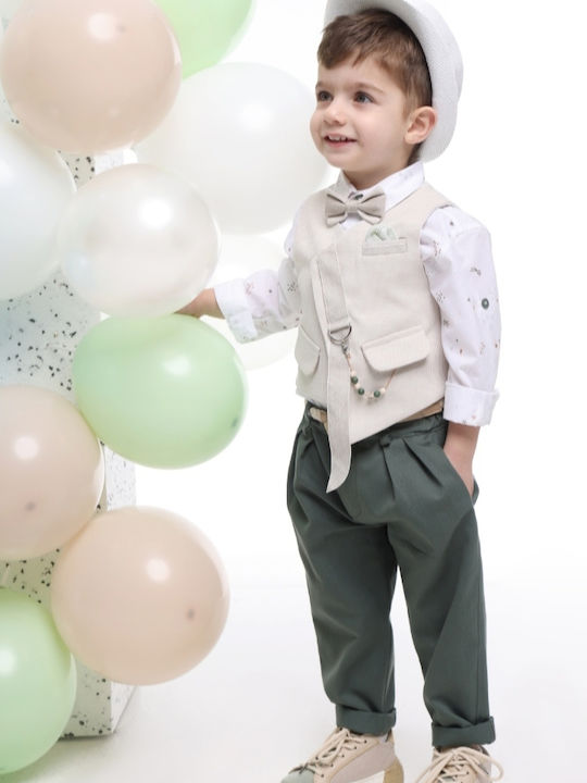 Mi Chiamo Taufkleidung für Jungen Khaki