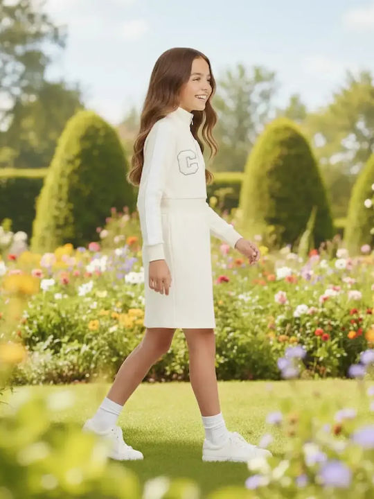 Mädchenkleid Langärmelig Beige