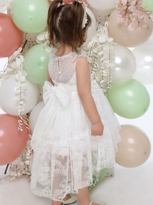 Mi Chiamo Ecru Taufkleid aus Spitze