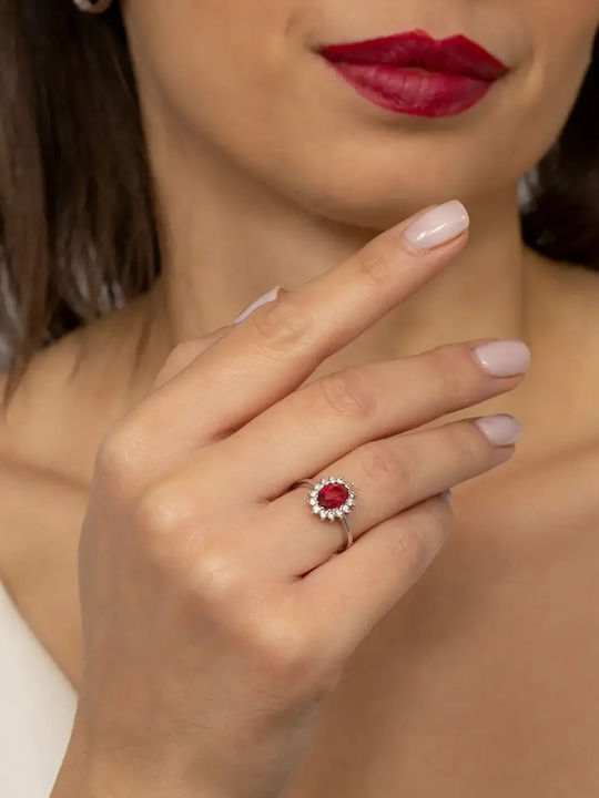 Damen Ring mit Zirkonia aus Silber