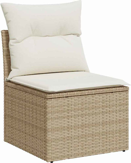 Garten- und Outdoor-Möbelsets Wohnzimmer Typsatz 7 Stück Beige mit Kissen
