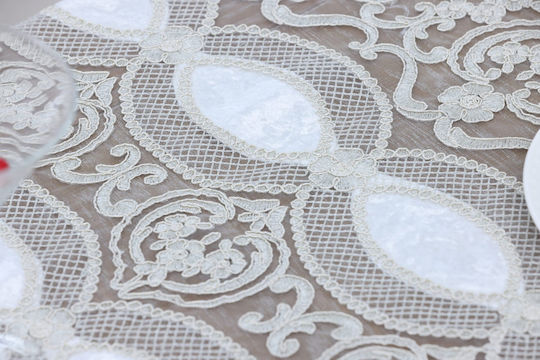 Liolios Home Runner with Embroidery Ivory 40x150cm