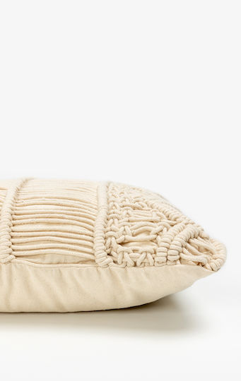 InTheBox Μαξιλάρι Καναπέ Harsha από 100% Βαμβάκι Ivory 45x45εκ.