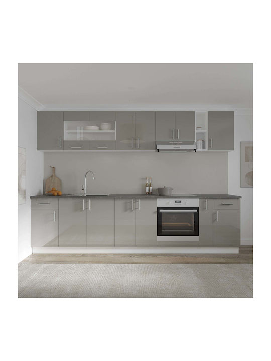 Corp Επιδαπέδιο Ντουλάπι με Πάγκο Εργασίας Glossy Grey/white 40x50x80εκ.