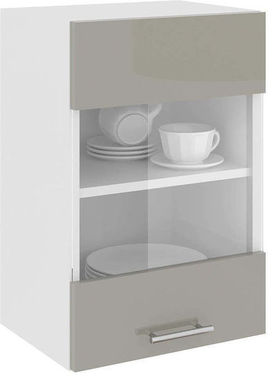 Superior Dulap Suspendata cu Blat de Lucru Glossy Gray/white 40x30x60buc