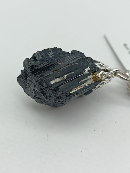 Schlüsselanhänger Unraffinierte Schwarze Turmalin