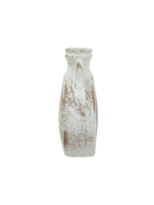 Artekko Decorative Vase Antique White 18.5x8x23cm