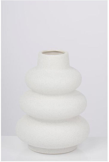 Arti Casa Porcelain Vase Ecru 14.5x19cm
