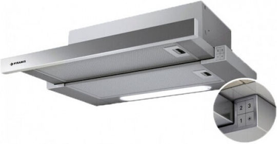 Pyramis Slim Turbo Συρόμενος Απορροφητήρας 60cm Inox