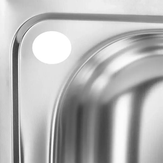 Sanitec N-205 Chiuvetă Bucatarie Drop-In Inox L50xL40cm Gri Sanitec N-205 Chiuvetă Bucatarie Drop-In Inox L50xL40cm Gri
