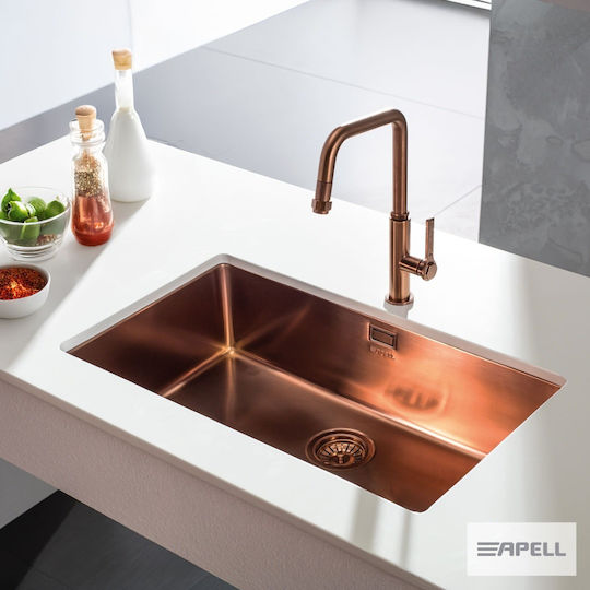 Apell MEM75-222 Υποκαθήμενος Inox Μ75xΠ44cm Μπρούτζινος Apell MEM75-222 Υποκαθήμενος Inox Μ75xΠ44cm Μπρούτζινος