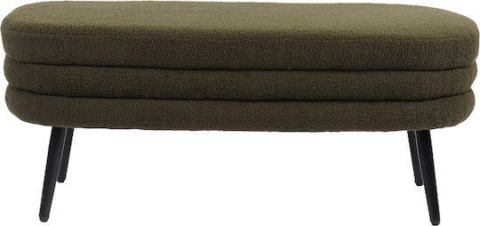 Hocker Für das Wohnzimmer Gepolstert mit Stoff Tondo Green 42x112x44cm