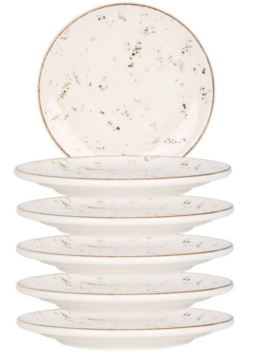Bonna Grain Plate Shallow made of Porcelain Beige with Diameter 27cm