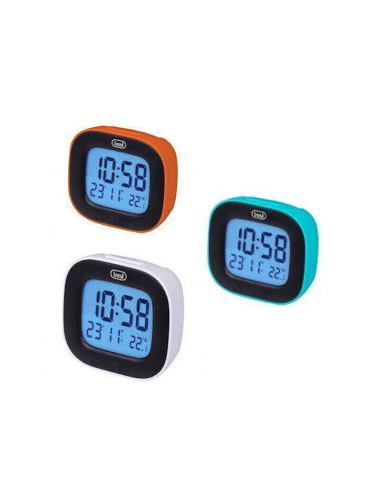 Trevi Tabletop Digital Clock with Alarm Orange