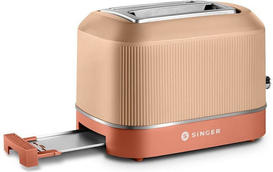 Singer Tiffanys Toaster 2 Slots 850W Terracotta
