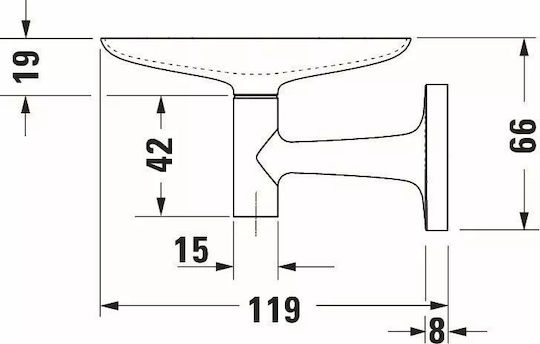 Duravit De perete Tavă de săpun Metal Neagră 4053424702964