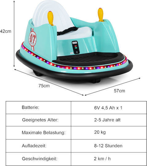 Electric Kids Ride On Car One-Seater with Remote Control 6 Volt Green for 2+ Years