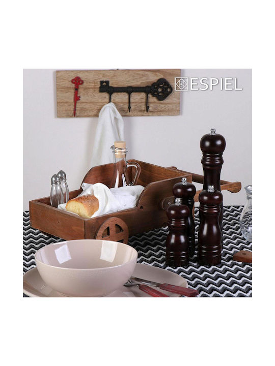 Espiel Manual Set Spice Mills made of Wood in Copper Color 21cm 1pcs