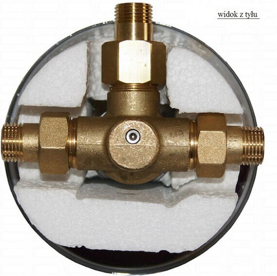 River Built-in Mixer & Supply Set for Shower Silver