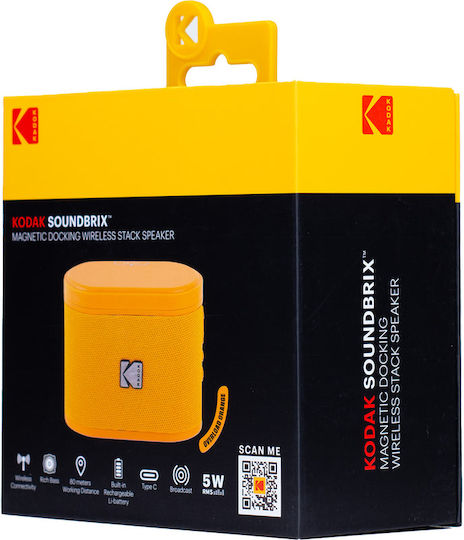Kodak SOUNDBRIX Ηχείο Bluetooth 5W με Διάρκεια Μπαταρίας έως 5 ώρες Overload Orange