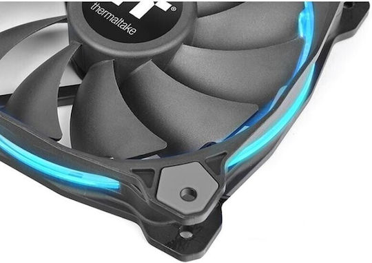 Thermaltake Ventilator Riing 12 TT Premium Edition Pentru Carcasă 120mm (1400rpm / 48.79cfm) cu Iluminare RGB și Conexiune 4-Pin PWM 3 Bucăți