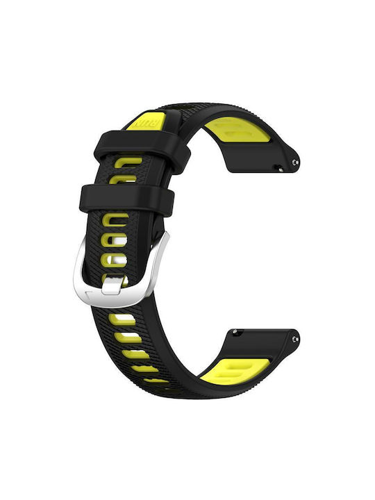 Λουράκι Ρολογιού Δύο Χρώματα Σιλικόνης Amazfit Bip 1s 20 Χιλ Μαύρο + Πράσινο Λάιμ