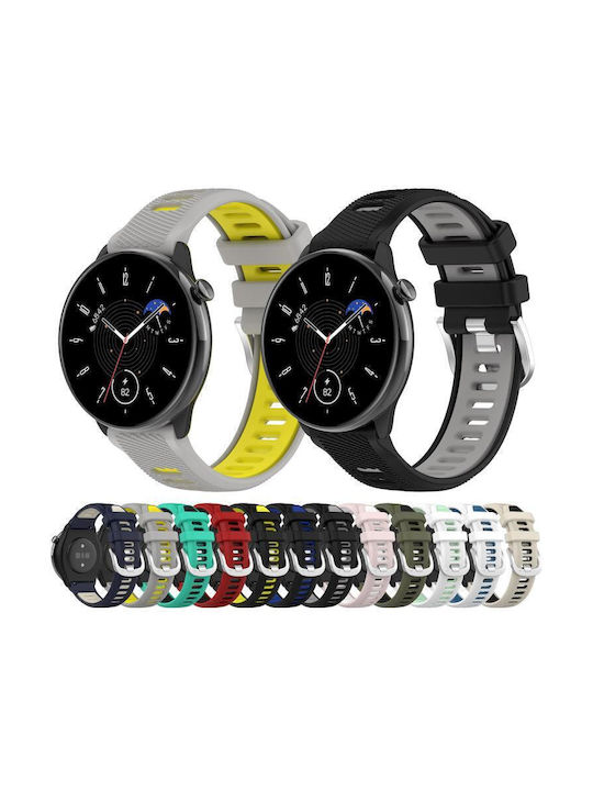 Watch Strap Two Colors Silicone Amazfit Bip 1s 20 Mm Midnight Blue + Starlight