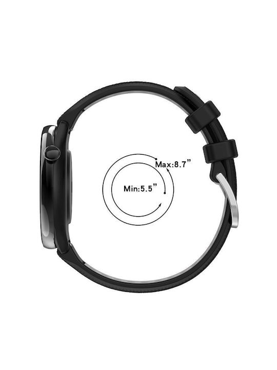 Watch Strap Two Colors Silicone Amazfit Bip 1s 20 Mm Black + Grey