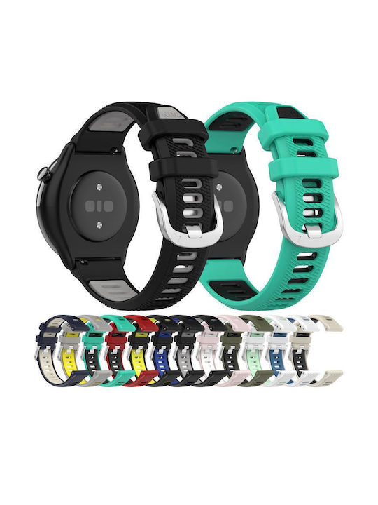 Watch Strap Two Colors Silicone Amazfit Bip 1s 20 Mm Starlight + Black