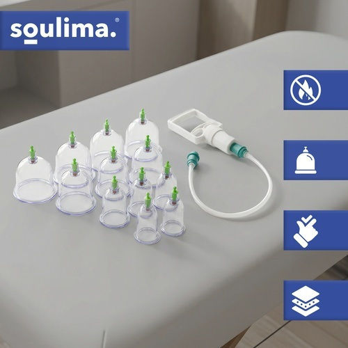 Set Chinese Vacuum Suction Cups Cupping Therapy Soulima 4-27292